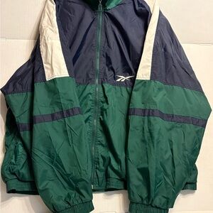 Reebok Men's Green and Navy Windbreaker